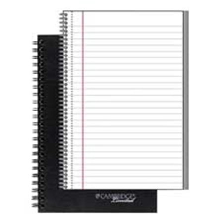 COOLCRAFTS Notebook- Legal Ruled- 1 Subject- 80 Sheets- 8in.x5in.- Black CO686538